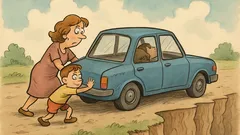 Vic: Mama, mama, zašto guramo auto…