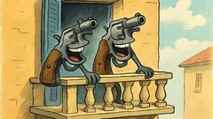 Vic: Sjede dva pištolja na balkonu...