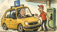 Vic: Kolima autoškole jurimo na benzinsku postaju