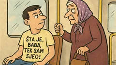 Vic: U tramvaju mladić nosi majicu…