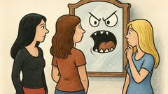 Vic: Stoje crnka, smeđa i plavuša pred ogledalom