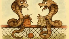 Vic: Sjede dvije kobre na ogradi i heklaju