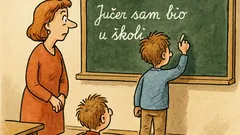 Vic: Učiteljica zamoli Ivicu da napiše rečenicu