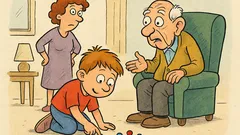 Vic: Mama, ja bih se igrao klikera