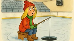 Vic: Došla plavuša na led pecati ribe