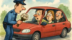 Vic: Zaustavlja policajac auto i prilazi mu