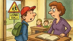 Vic: Zakasni Perica na nastavu, pa ga pita učiteljica