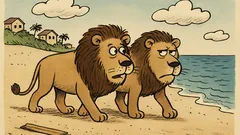 Vic: Dva lava pobjegla iz cirkusa na plaži