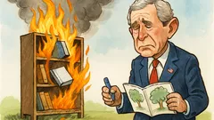 Vic: Imamo važnu obavijest, jučer je izgorjela knjižnica