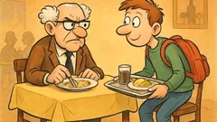 Vic: Profesor sjedi u restoranu, prilazi student