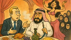 Vic: Zapadni biznismen na večeri kod šeika