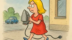 Vic: Ide plavuša cestom s glačalom